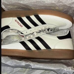 Adidas Womens White and Black Spezial Sneakers